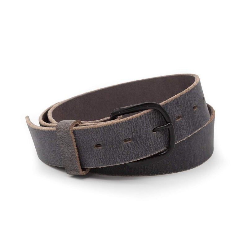 Main Street Forge Bootlegger Leather Belt | Made in USA | Gray with Black Buckle - 36 - Image 1